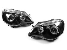 Faro proiettore Angel Eyes a led per vw polo 9n 9n3 nero 05-09