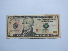 stati uniti    1  banconota 10 dollari 2013 spl+alta conservazione