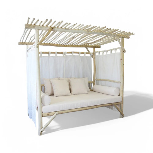 Gazebo letto legno - legno, teak