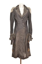 Giacca cappotto DDP Save the Queen vintage misto cotone lino rete S8 9847 taglia M