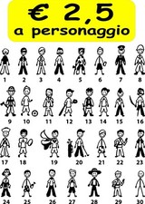 adesivi personaggi famiglia
