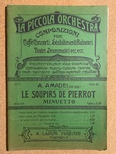 Spartito musica 1909 - LE SOUPRIS DE PIERROT - (minuetto) di Amedeo Amadei.