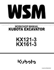 Kubota KX121-3 KX161-3 Escavatore Manuale Officina Servizio SPEDIZIONE PRIORITARIA GRATUITA
