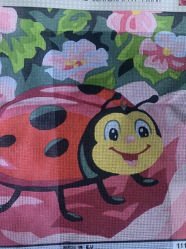 Happy ladybug flowers tela - in,