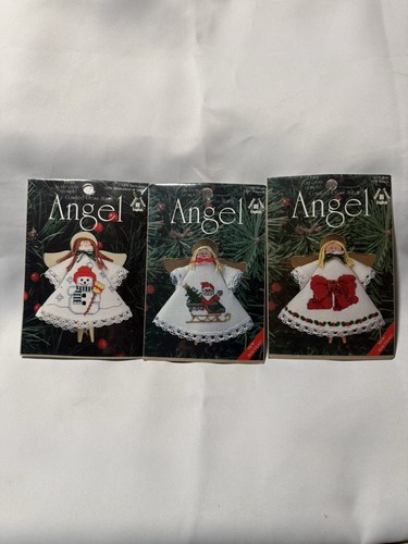 Angel cross stitch - cross, clothesspin