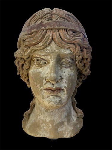 Testa terracotta greca - di,