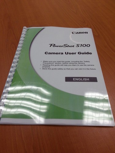 Canon powershot s100 manuale - canon,