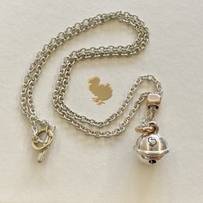 Dodo Pomellato Collana Lunga 44 Cm Campanella Oro Rosa Argento Fuori Produzione