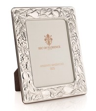 CORNICE PORTAFOTO in ARGENTO MASSICCIO 925 FRUTTA/9×13 new