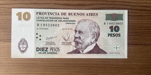 Billete argentina pesos - billete, 10