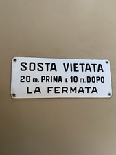 Tabella Smaltata Bombata Sosta