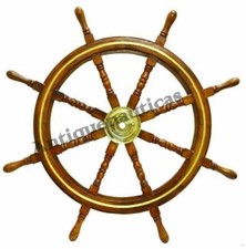 Volante legno ottone - legno, 36"