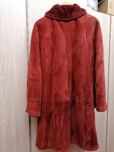 Shearling giaccone bordeaux 