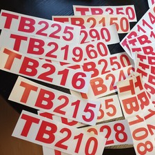 Kit etichette 7 pezzi Takeuchi TB125 TB135 TB138 TB145 TB150 TB180 adesivi