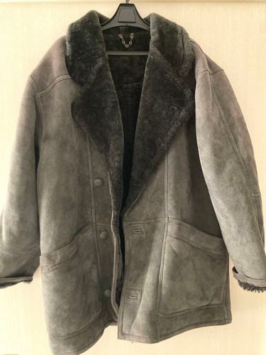 Giacca cappotto pelle - giacca, grigio
