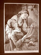 Esposizione d'arte del Belgio del 1879 Ragazze o donne Quadro di Luigi Bianchi