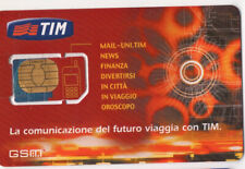 Tessera Scheda Carta GSM rossa con SIM da 64 KB della società TIM - USATA