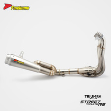 Impianto di scarico completo per Triumph 765 R/RS 2017-2024 acciaio inox