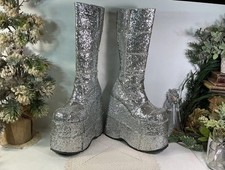 Stivali Demonia Stack Silver