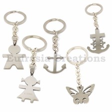 Portachiavi Portachiave in acciaio inossidabile Ancora Bambino Bambina Farfalla