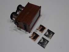 VISORE STEREOSCOPICO IN LEGNO STEREOSCOPIC VIEWER STEREOSCOPE D'EPOCA