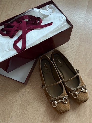 Gucci ballerine donna marrone