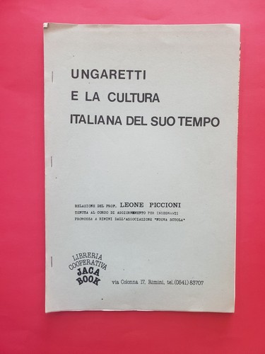Ungaretti cultura - e, la
