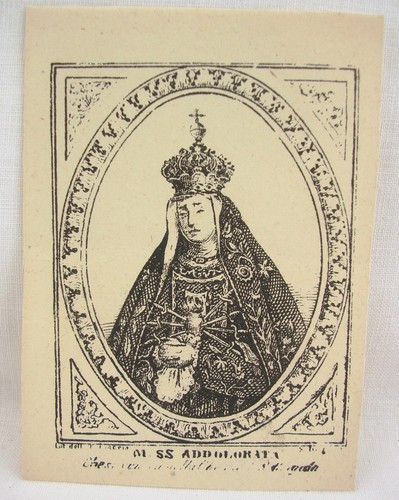 Incisione 800 santino - incisione, maria