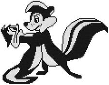 CROSS STITCH+ CRAFT PATTERN Looney Tunes Skunk Pepe Le Pew Cat Penelope Cartoon
