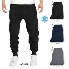 PANTALONE TUTA FELPATO TASCONI BASIC INVERNALE POLSINI CALDO ELASTICO SPORT EVG