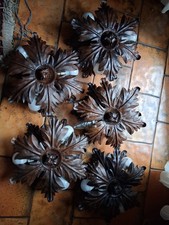 5 lampadari in ferro battuto