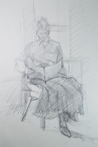 Disegno matita donna che - 'donna,