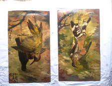 Alessandro Gallotti i MAESTRI DELL'800 ITALIANO DIPINTO natura morta con uccelli