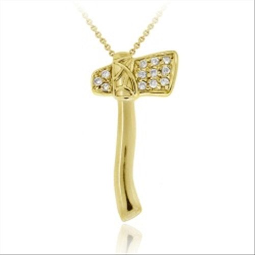 Ciondolo ascia oro - ciondolo, 18