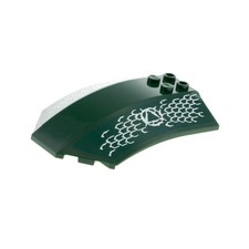 1x Lego parabrezza 8x6x2 verde