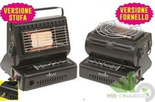 STUFETTA STUFA GAS BUTANO FORNELLO PORTATILE 1300 W DA CAMPEGGIO 29X24X26 CM