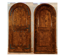 Rustic alder lumber arched top