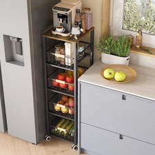 COVAODQ Carrello frutta da Cucina,Mensola per Verdure da Cucina, impilabile per 