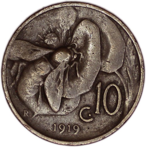 Moneta italia centesimi - italia, 10