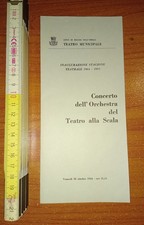 Concerto dell'Orchestra del Teatro alla Scala (Teatro Municipale RE) 1964
