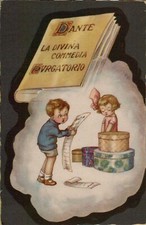 165672 cartolina illustrata antica dante la divina commedia gmp 1991-2