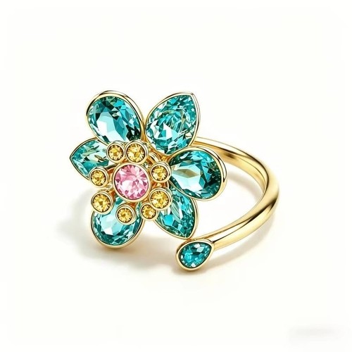 Bague prestige forme fleur - bague,