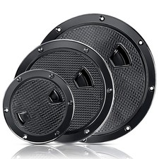 Sleek Black Round Non Slip