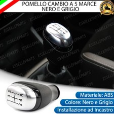 POMELLO LEVA CAMBIO A 5 MARCE NERO E GRIGIO PER RENAULT CLIO MEGANE CAPTUR