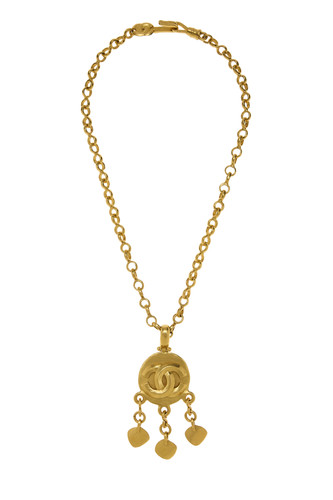 Chanel gold rough round - gold, 'cc'