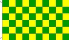 BANDIERA A SCACCHI VERDI E