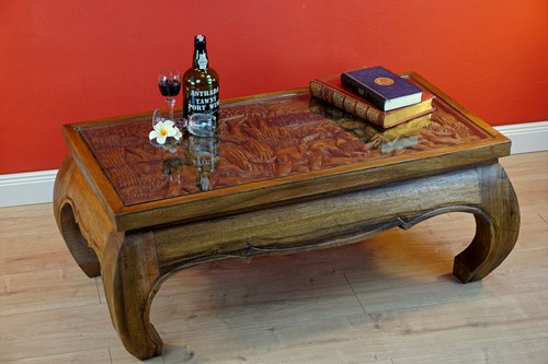 Legno massello oppio tavolino - oppio,