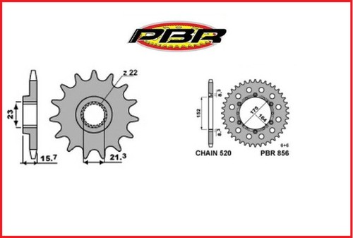 Kit trasmissione pbr pignone - kit,