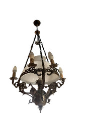 Antico lampadario bronzo