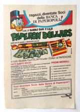 Pubblicita' Elah Paperon Dollars Socio Banca Paperopoli Advertising 1970 (T6)